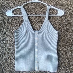 Aerie Cropped Sweater Tank Top